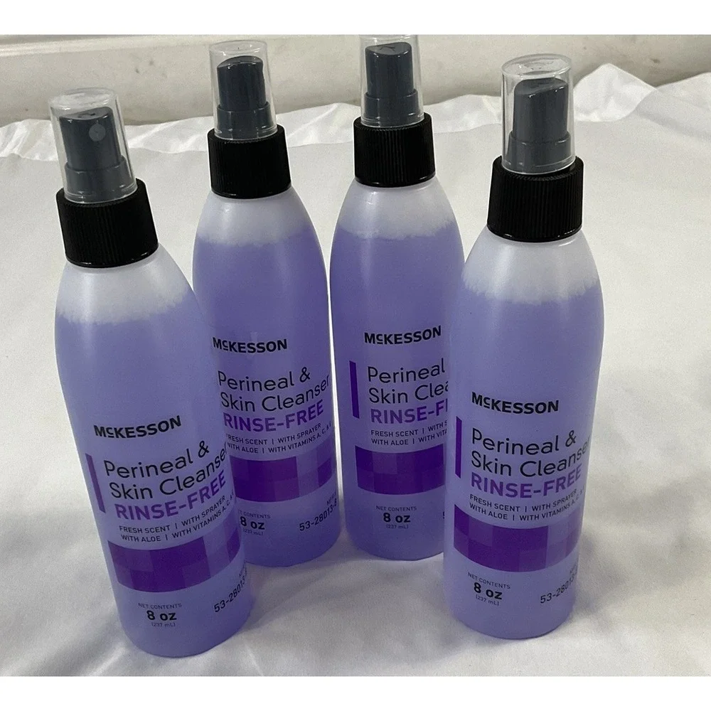 New McKesson Perineal & Skin Cleanser Rinse 4 Bottles X 8 Oz Each Fresh Scent